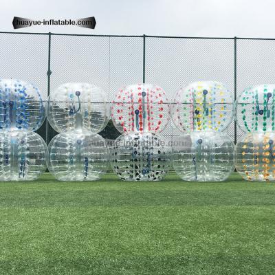 China Foldable Hot sales Adult TPU / PVC Body Zorb Bumper Ball Suit Colored Dots Inflatable Bumper Ball for Fun for sale