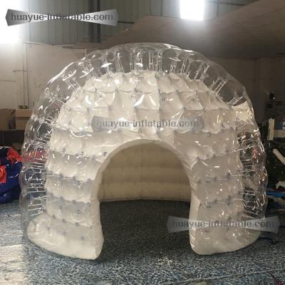 China Durable Attractive Commercial inflatable transparent house bubble tents dome starry glamping tent luxury hotel for rent for sale