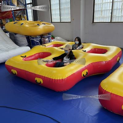 China Durable New design 5 persons inflatable towable tube adults water sports inflatable UFO boat flying disco boats for sale