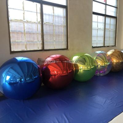 China Outdoor Advertising Promotion Commerical Colorful PVC Inflatable Reflective Ball Inflatable Christmas Mirror Sphere Inflatable Mirror Ball for sale