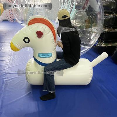 China Durable Funny inflatable derby pony horse inflatable little horse sport games poonny hop racing field for sale