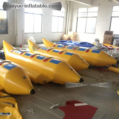 China Popular Hot Sales PVC Inflatable Banana Boat Towable Tube Boats Watergames For Skiing On Water For Sale for sale