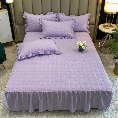 China High Quality Cotton Bedding Set Home Hot Sale Luxury Solid Soft Cotton Bed Skirt for sale