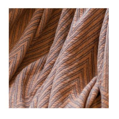 China Wholesale Classic Brown Customs Anti-Static Tassel Jacquard Sofa Throw Luxury Woven Throw Blanket Blanket For Home Office for sale