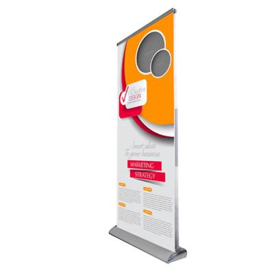 China Advertising Display Banners Doubleside Aluminum Rolls Up Banner, Trade Show Backwall Display Frame, Portable Display Frame for sale