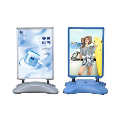 China Advertising Sign Display Outdoor Advertising Poster Frame Stand With Water-Sufficiency Base Sidewalk Sign For Advertising for sale