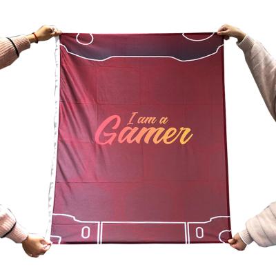 China Wholesale high quality hanging polyester fabric banner printing custom logo advertising flag for sale