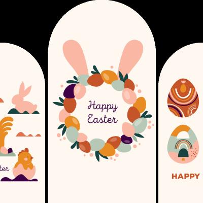 China Special backdrop product for Easter activity decoration arch backdrop for sale