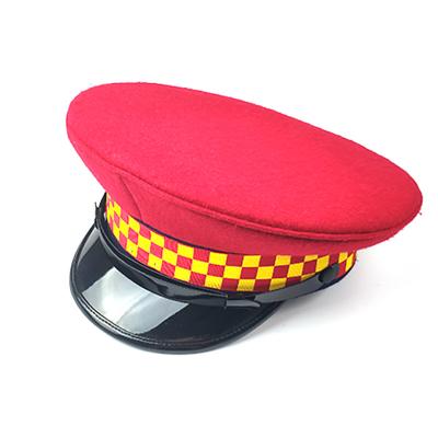 China Captain Uniform Embroidery Flat Sailor Top Navy Hat Party Adult Classic Officer Character Hat for sale