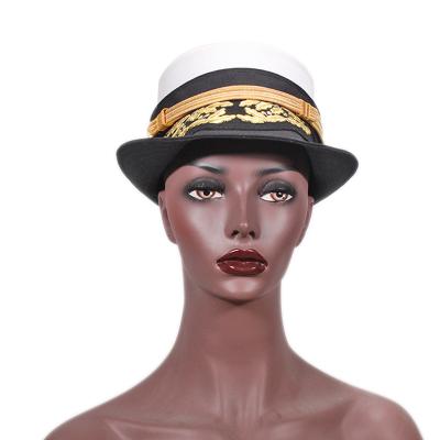 China High Quality Customized Character Female Officer Military Uniform Bowler Hat With Embroidered Pattern for sale