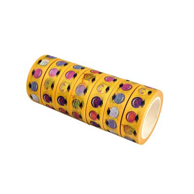 China De Ponsband van Washi van het voedselpatroon, Het Gele Washi-Bandassortiment DIY Maskeren Te koop