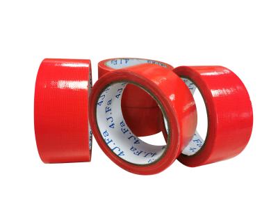 China Multi Purpose Product Red Single Sided Hot Melt Cloth Tape for sale