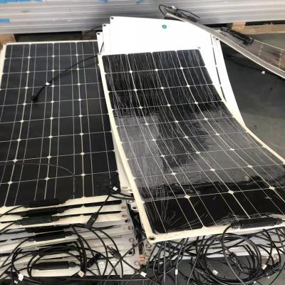 China Flexible Mono Electric Solar Panel DIY 100w Solar Car Solar Power Systems Off Grid 125mmx125mm for sale