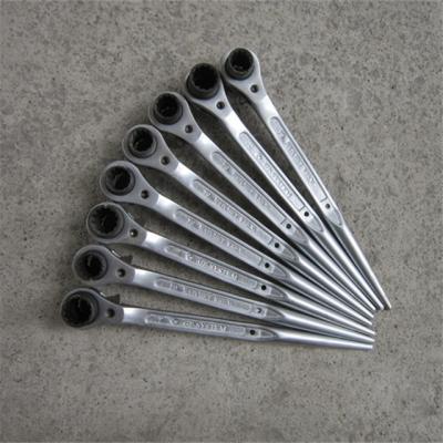 China ALLOY 19mm x 24mm Scaffolding Podger Ratchet Open End Wrench Cr-V Multihex Socket Pointed End for sale