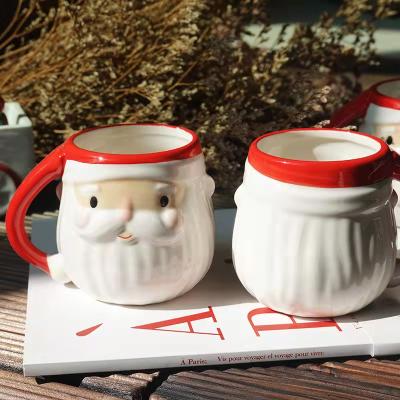 China European Style Simple Creative Viable Wholesale Customize Santa Claus Modeling Coffee Mugs With Logo for sale