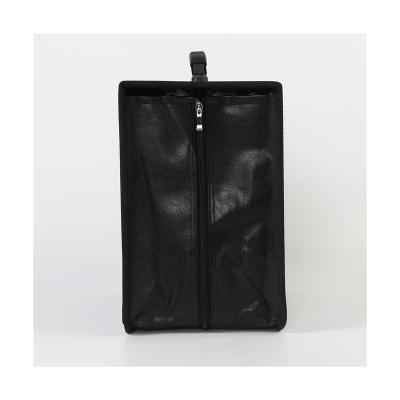 China Custom Black Large Capacity Square Classic Leatherette Classic Cd Dvd Music Storage Carrying Case Cd Bag for sale