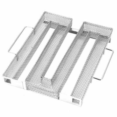 China Factory Wholesale Price Easily Cleaned Stainless Steel Mesh Cold Generator Bbq Smoked Grill Woven Pan for sale