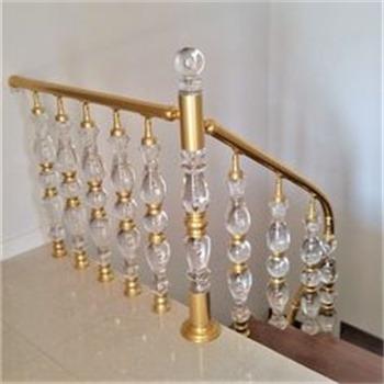 China Modern Indoor Decorative Stairs Fencing Railings And Balustrades Designs Crystal Post Clear Acrylic Pillars for sale