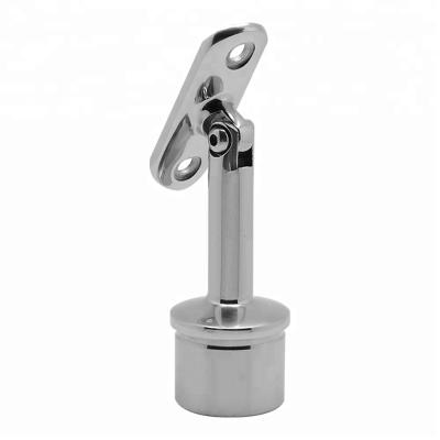 China Modern Flexible Round Mounted Staircase Stainless Steel Square Tube Glass Railing Bracket for sale