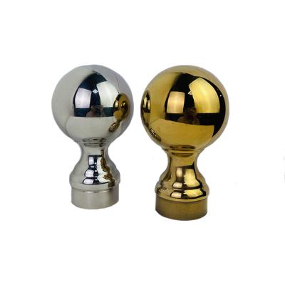 China Modern Staircase Fencing Trims Around Ball Balustrade Tube Post Hollow Top Stainless Steel Pipe Decorative Ball for sale