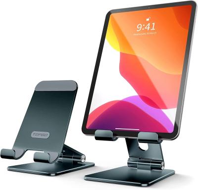 China adjustable angles & Multifuntion Adjustable Tablet Stand for Desk, [Ergonomic and Flexible and Portable] TOPGO Tablet Stand Foldable Stand for iPad for sale