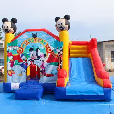 China Bounce House With Slide Side Inflatable Slide With Inflatable Bounce House Slide Bounce House With Blower Support Customize for sale