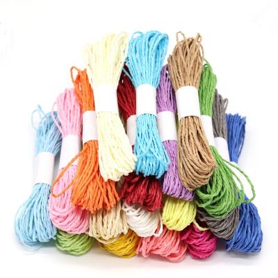 China COOMAMUU Recycled Crochet Yarn Straw Paper Raffia Yarn Rope For Hand Knitting Hat Bag 10m/Pcs for sale