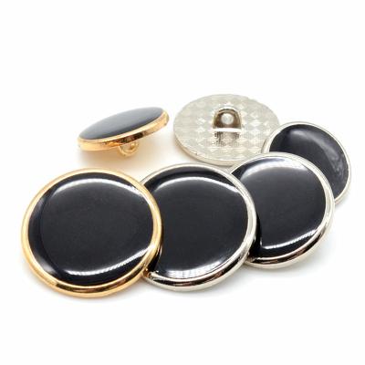 China COOMAMUU High Quality Zinc Alloy Viable Round Buttons 15mm Black Round Buttons For Clothes Garment Diy Sewing Supplies for sale