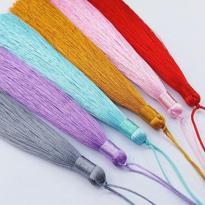 China Fashiontable 15CM Thread Tassel Bag Thin Thread Tassel Strap Curtain Accessories Hanging Tassel for sale