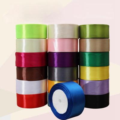 China COOMAMUU New Eco-friendly Satin Ribbons Solid Color Satin Grosgrain Ribbons Wedding Decorative Gift Box Wrapping Sash DIY Opens for sale