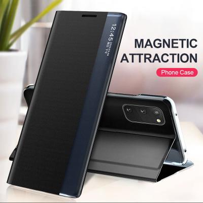 China For Samsung Galaxy S20 Fe Ultra Plus S20fe Magnetic Stand Book Case Smart View Window Flip Cover for sale