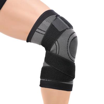 China Sale Elasticity Injury Recovery Knee Sleeve Breathable Knee Support Sports Knee Sleeve Protector Adjustable Warm Breathable Knee Sleeve Stabilizer for sale