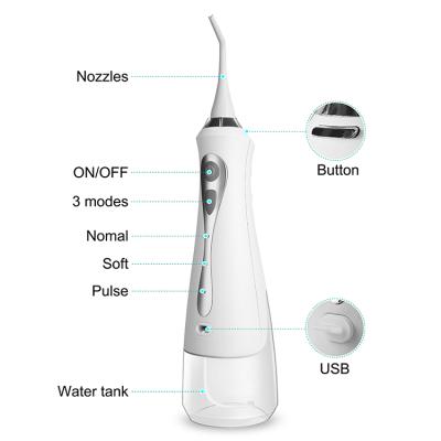 China Ipx7 Outdoor Water Flosser For Teeth Wireless Oral Irrigator 230ml Capacity Oral Irrigator for sale