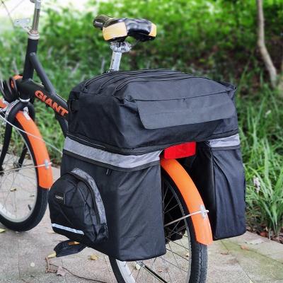 China Large Capacity Canvas Bag For 58L Bike Bicycle Panniers Waterproof Saddle Bag for sale