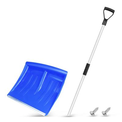 China Lightweight + Durable Aluminum Push Function Snow Shovel Car Plastic Snow Shovel for sale