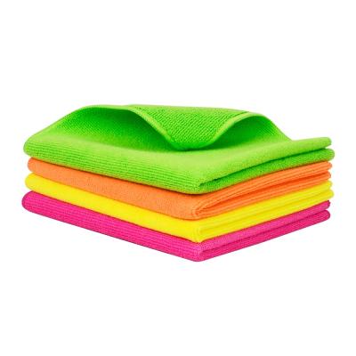 China Super Soft Microfiber Cloth Car Cleaning 4PK Cleaning Cloths And Dry Package Microfiber Towel Wash Station for sale