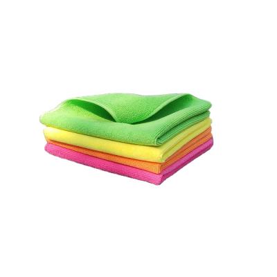 China Car Microfiber Towel 4PK 40x40 Microfiber Cloth Car Microfiber Towel Cleaning Cloth for sale