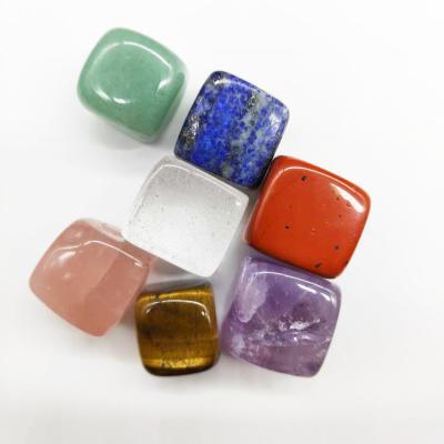 China China Hot Sale Reiki Tumbled Crystal Stone 2cm Chakra Healing Polished Stone Gravel Set of 7 Chakra Stones for sale