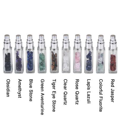 China Wholesale Quartz Crystal Roller Ball Perfume Bottle Reiki Lazulite Oil Bottles Crystal Tumble Gravel Stone Lapis Healing Personal Care For Sale for sale