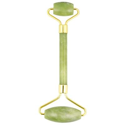 China New Product Natural Face Massage Tangling Green Jade Roller for sale