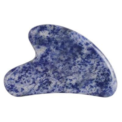 China New Product Face Healing Gua Sha Jade Stone Blue And White Porcelain Stone Gua Sha Tool for sale