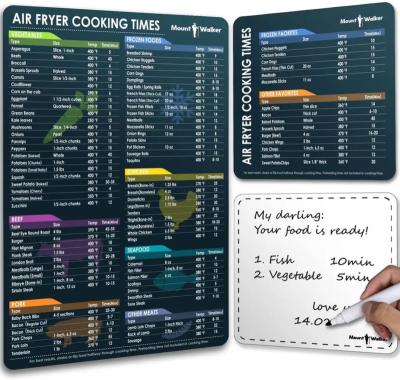 China Viable Air Fryer Magnetic Cheat Sheet Set - Air Fryer Accessories, Quick Reference Cooking Time Chart with Magnetic Dry Erase Planner for sale