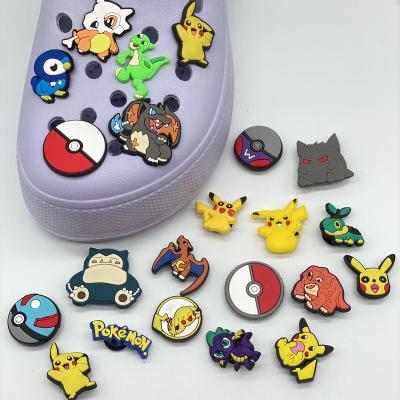 China Newest shoe fetter charm Japan anime Pikachu shoe charm high quality shoe decoration charms for fetter charms for sale