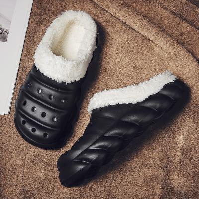 China Breathable Clogs Men's Women's Sandalias Clogs Large Size Zapatillas Winter Warm Clogs Sandals With Fur Resistant for sale