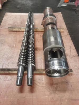 China 38CrMoALA Nitriding Conical Twin Double Screw And Barrel For PP for sale