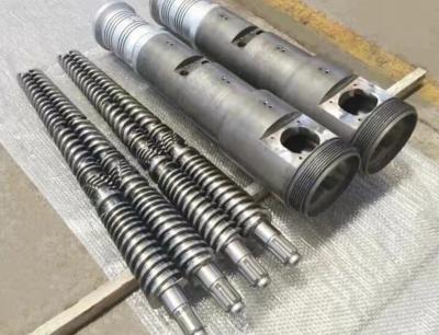 Κίνα 38CrMoAl Conical Twin Screw And Barrel 65/132 For PVC Pipe Profile WPC Spc προς πώληση