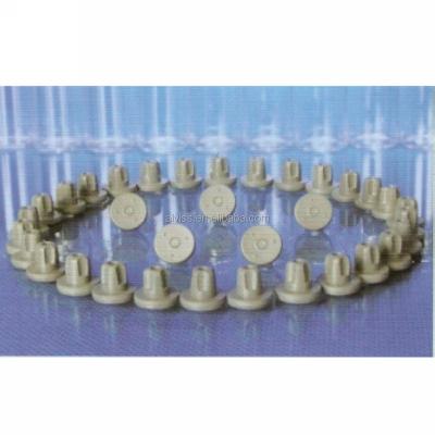 China Non Spill Dry Gel 13-D4 Rubber Stopper With Aluminum Cap For Injection Glass Vials for sale