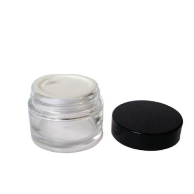 China For Packing Skin Cream 5ml 10ml 20ml 30ml 50ml 100ml Frosted Clear Amber Glass Cosmetic Jar for sale