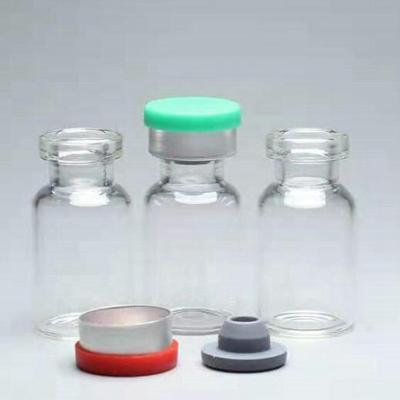 China Glass Pharmaceutical Rubber Aluminum Clear Tubular Vial Vaccine 3ml Borosilicate Cap Stopper Vial for sale