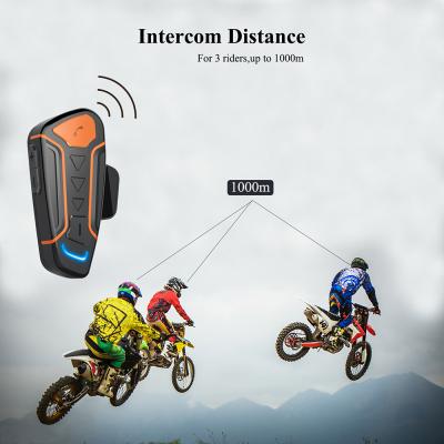 China 1000M GPS Motorcycle Waterproof Hot Selling Blue Tooth Helmet Intercom With Direct Duplex Intercom for sale